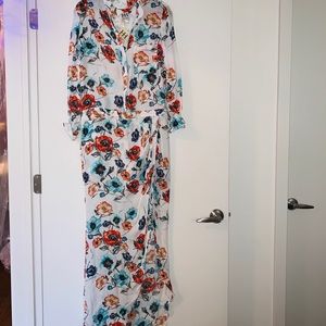 Haute Hippie Silk, Floral, Button Up Maxi Dress